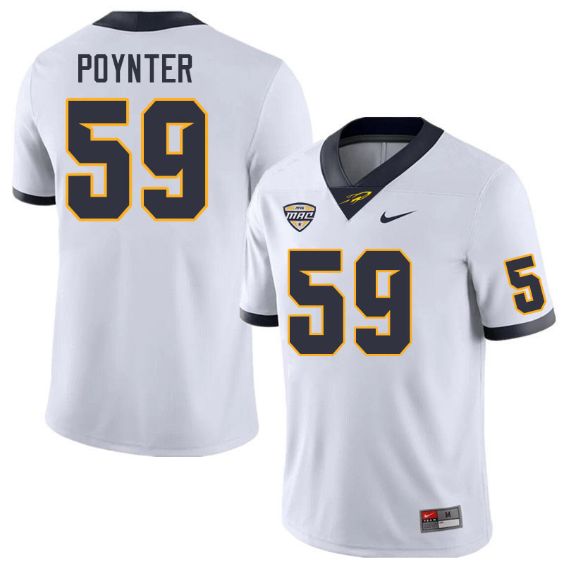 Toledo Rockets #59 Martez Poynter College Football Jerseys Stitched Sale-White